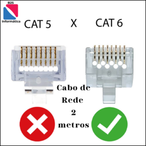 cabo de rede alta velocidade cat6 gigabit 2 metros